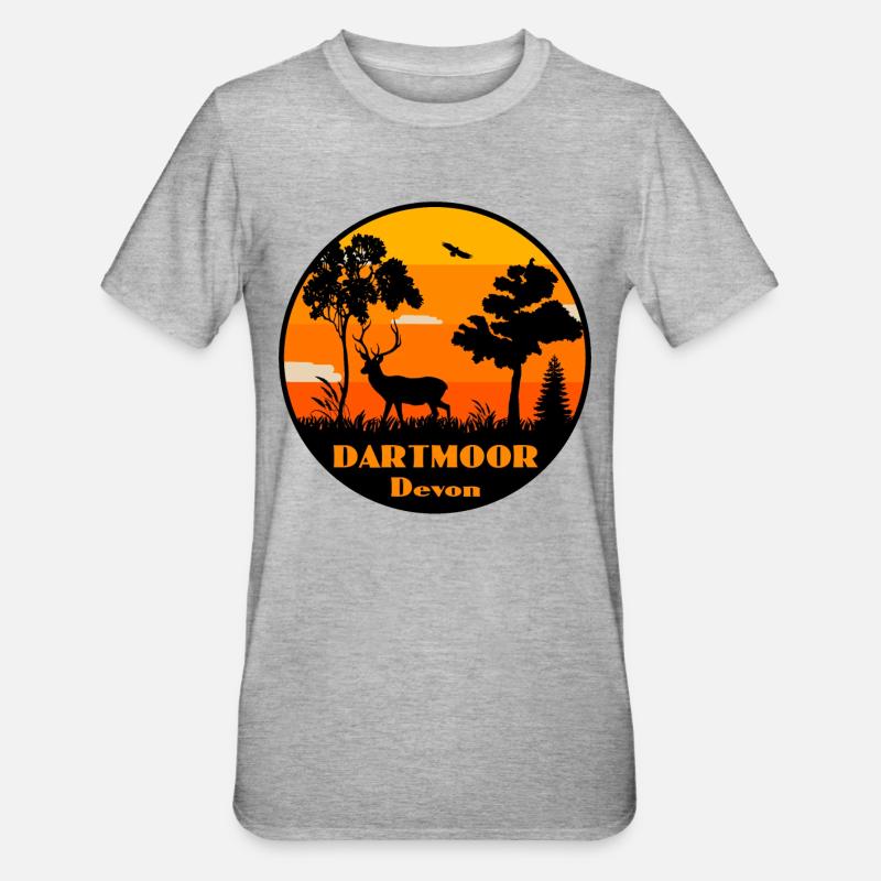 Dartmoor Devon - Unisex Polycotton T-Shirt - heather grey