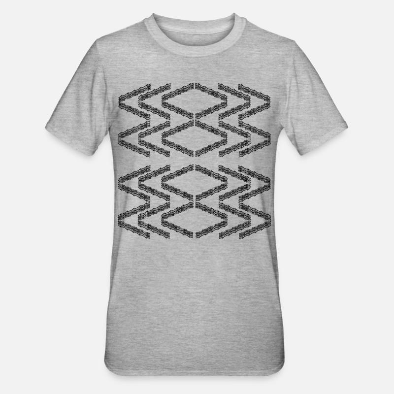 Zigzag pattern - Unisex Polycotton T-Shirt - heather grey