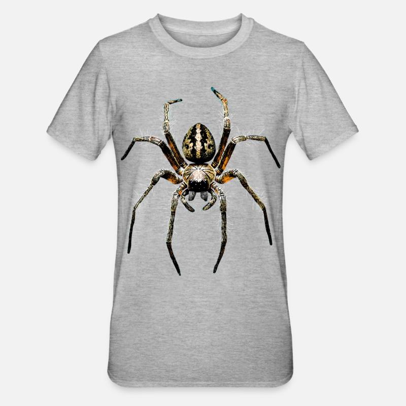 Araignée Tarentule Amour Arachnide Araignées - T-shirt polycoton Unisexe - gris chiné