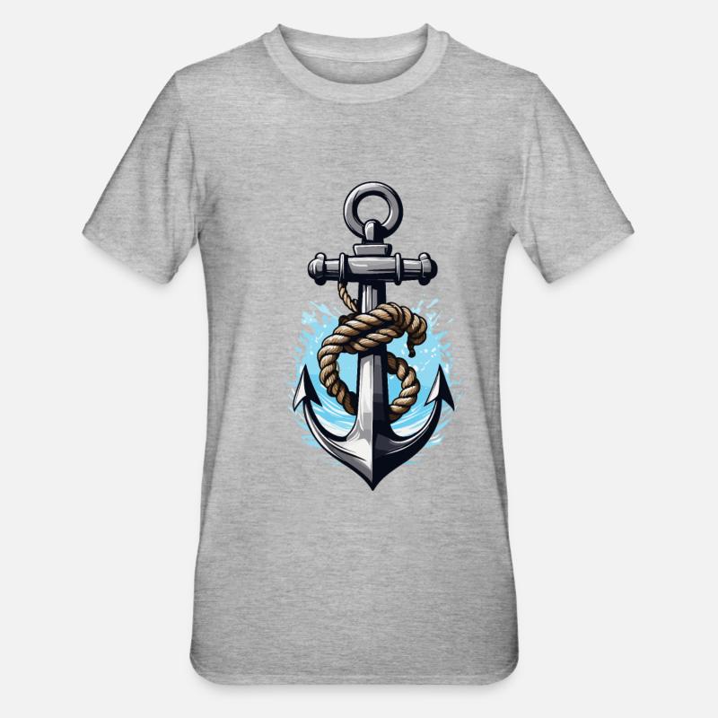 Conception esthétique de l’ancrage - T-shirt polycoton Unisexe - gris chiné