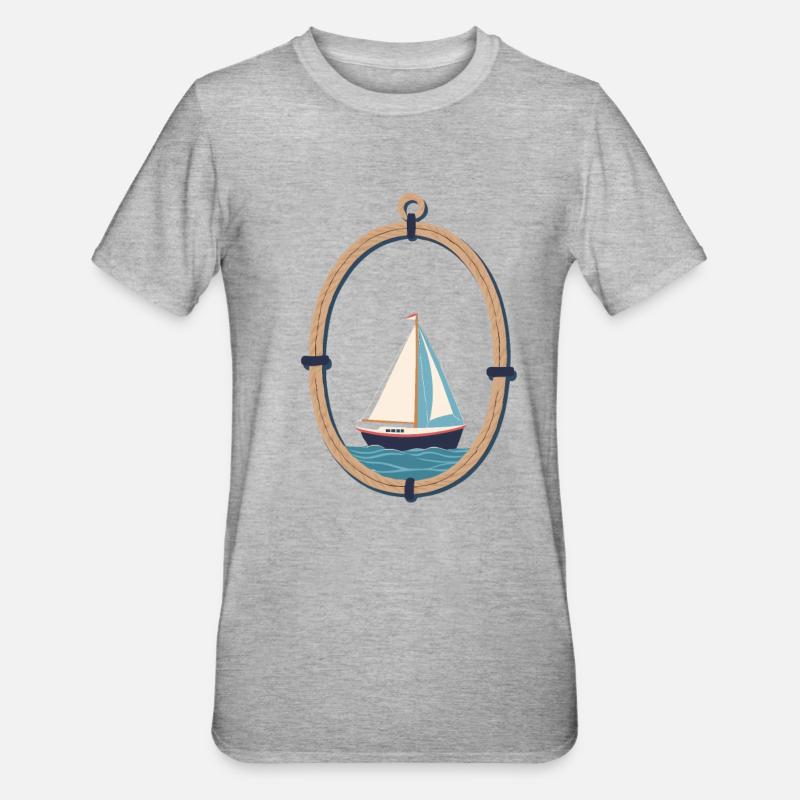 Marins Aventure Navigation maritime - T-shirt polycoton Unisexe - gris chiné