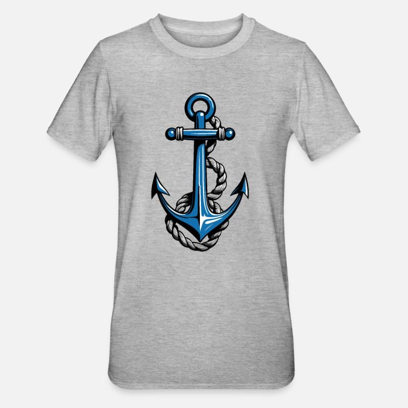 Conception esthétique de l’ancrage - T-shirt polycoton Unisexe - gris chiné