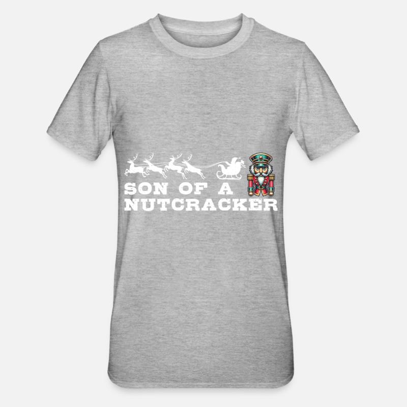 Casse-Noisette de Noël Fun - T-shirt polycoton Unisexe - gris chiné