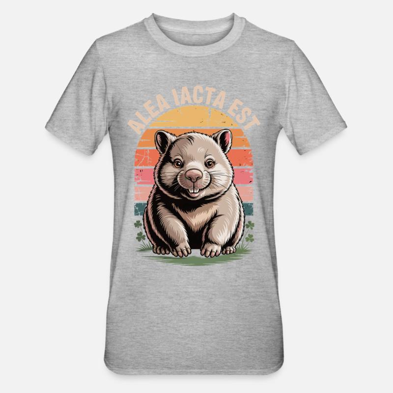 Alea iacta est Wombat - Unisex Polycotton T-Shirt - heather grey