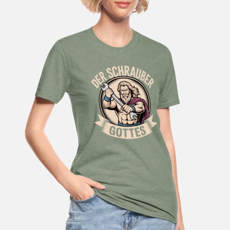 Der Schrauber Gottes Unisex Polycotton T-Shirt