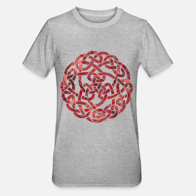Celtic knot 5 e 18 - Unisex Polycotton T-Shirt - heather grey