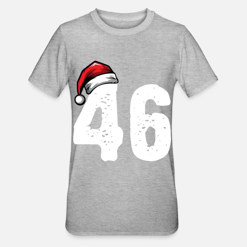 46 Numéro Noël - T-shirt polycoton Unisexe - gris chiné