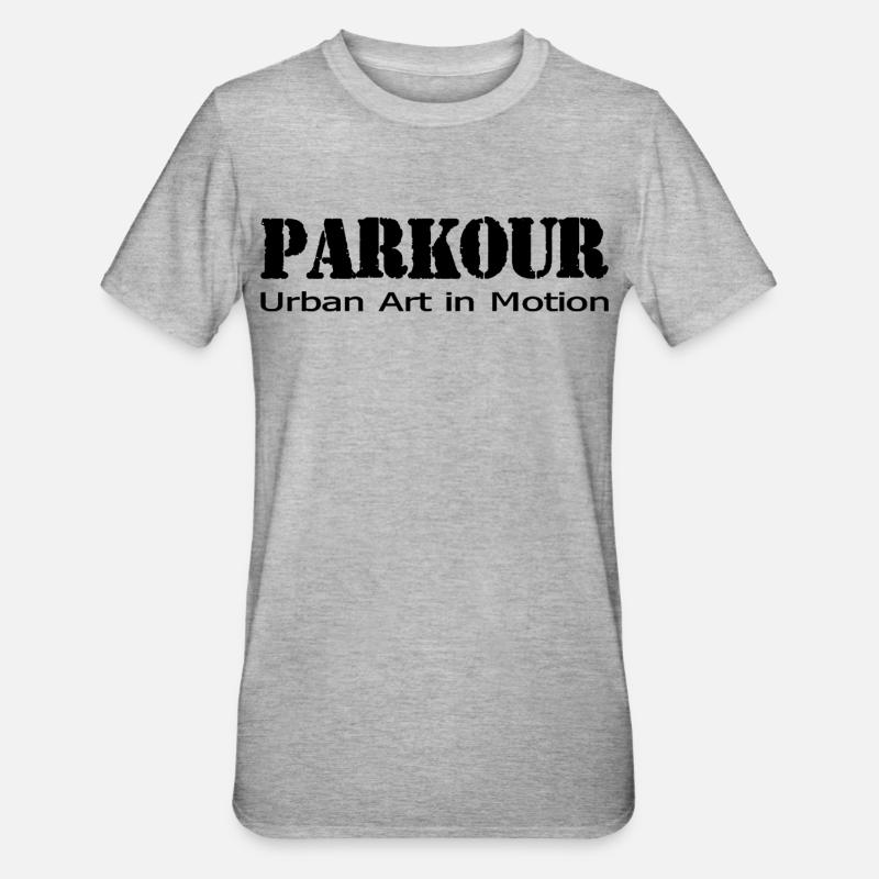 parkour - Unisex Polycotton T-Shirt - heather grey