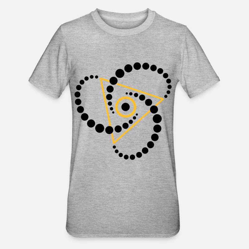 Cercle 6 | crop circle - T-shirt polycoton Unisexe - gris chiné