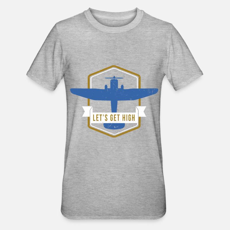 Pilot Aviator Aviator Jetpilot Gift - Unisex Polycotton T-Shirt - heather grey