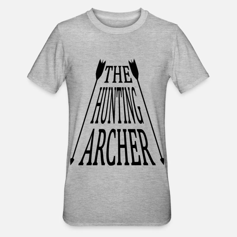 Bogenschütze, Bogenschießen, Geschenk, Männer, ... - Unisex Polycotton T-Shirt - Grau meliert