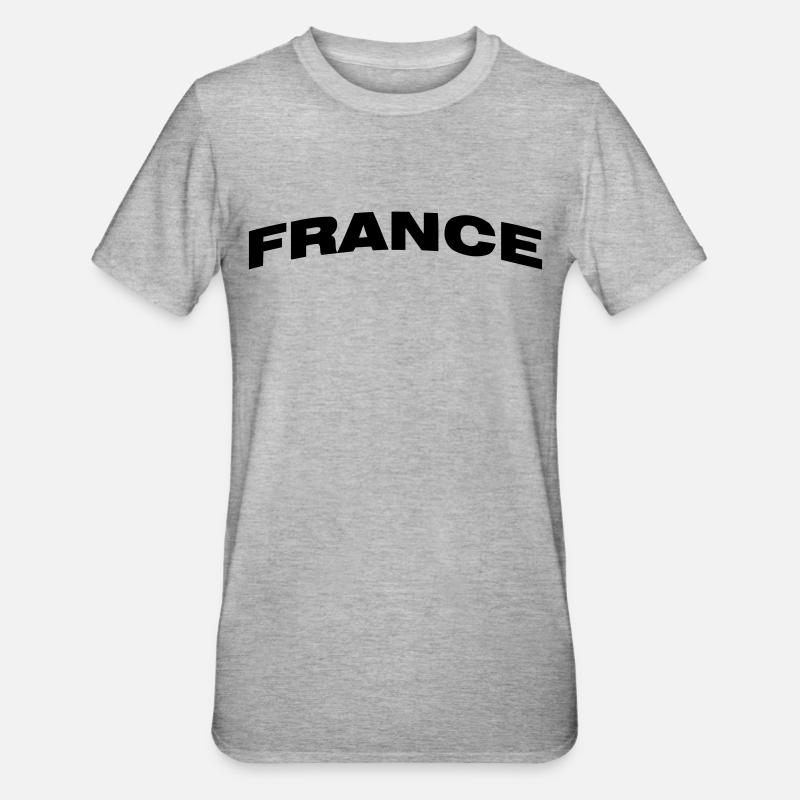 France - T-shirt polycoton Unisexe - gris chiné