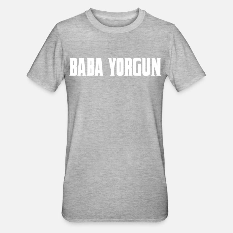 Baba Yorgun Turkish - Unisex Polycotton T-Shirt - heather grey