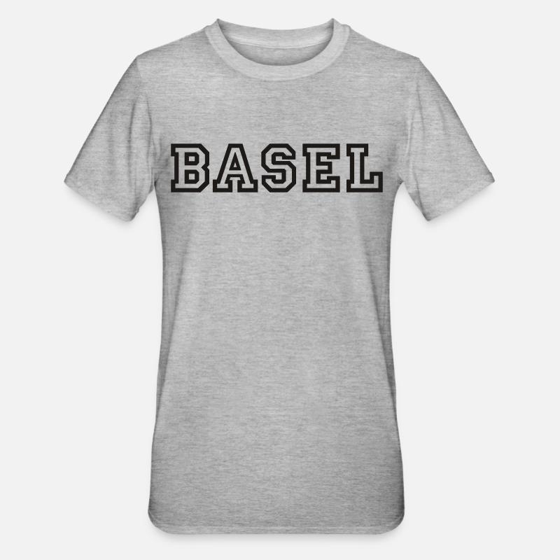 Basel - Unisex Polycotton T-Shirt - Grau meliert