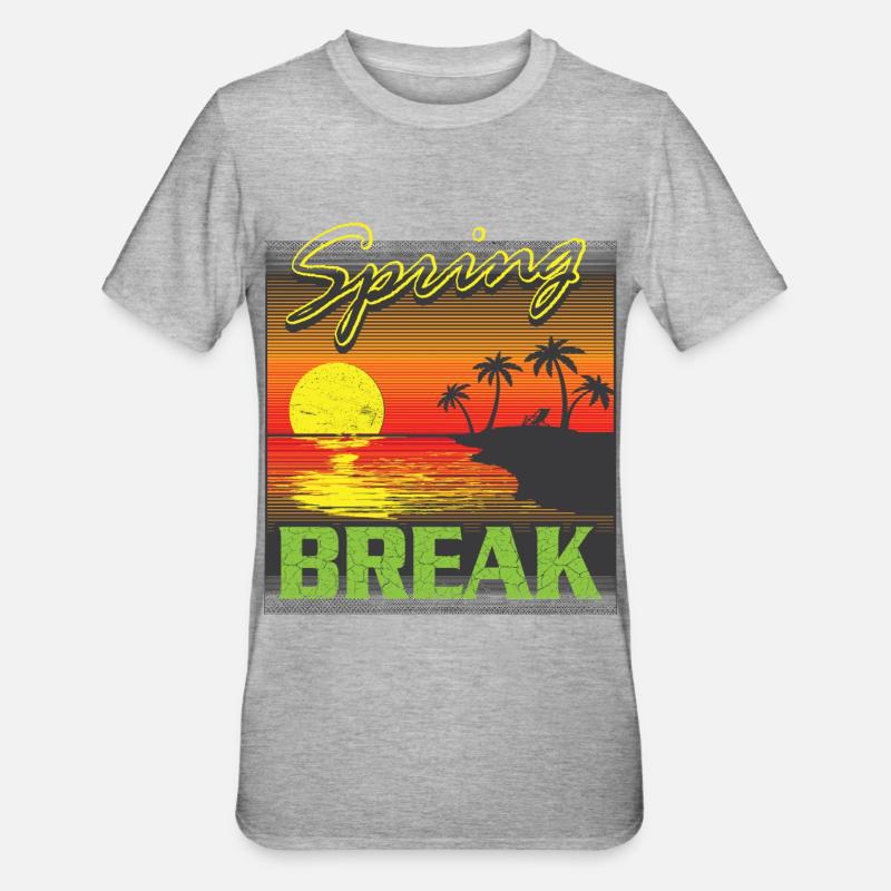 Spring Break - T-shirt polycoton Unisexe - gris chiné