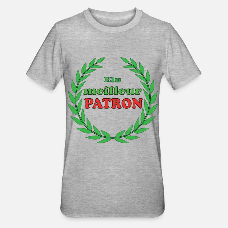 Elu meilleur patron - T-shirt polycoton Unisexe - gris chiné