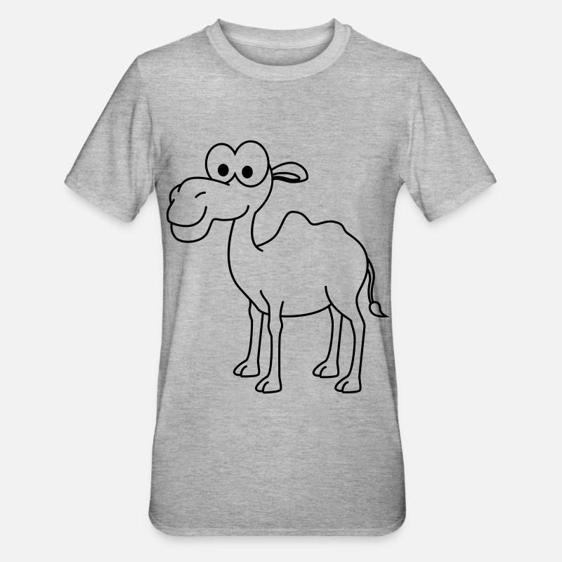 Camel Comic - T-shirt polycoton Unisexe - gris chiné