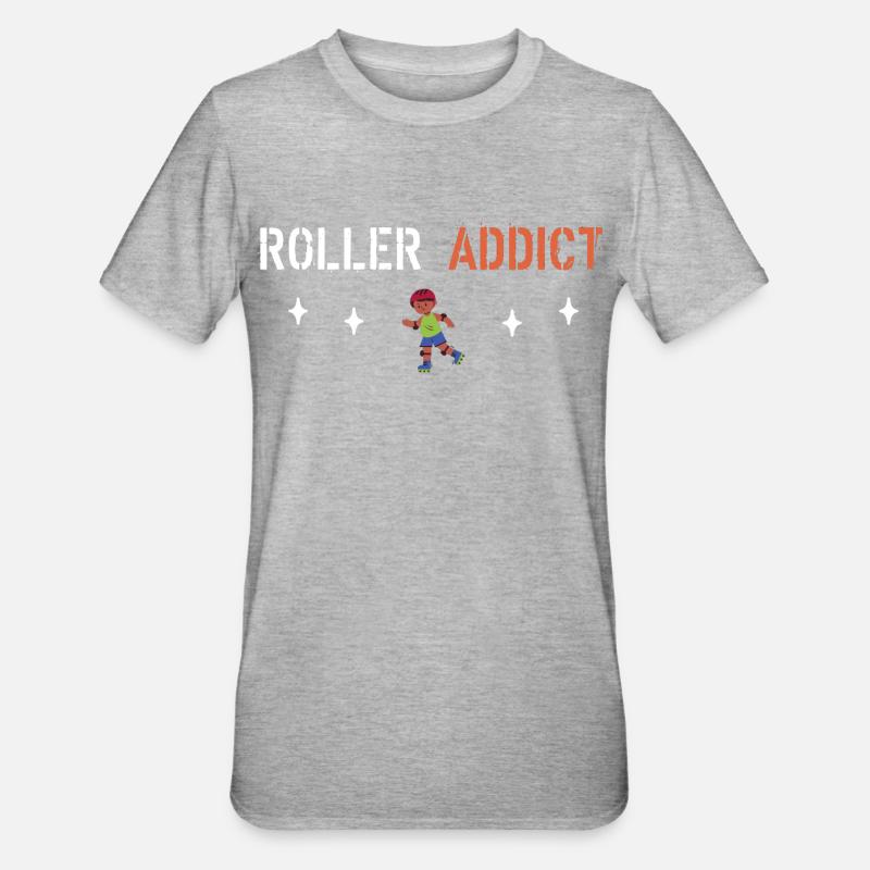 Roller addict - T-shirt polycoton Unisexe - gris chiné