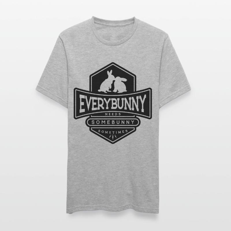 Every rabbit needs a rabbit cuddle Black Unisex Polycotton T-Shirt