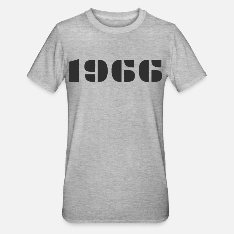 1966 - T-shirt polycoton Unisexe - gris chiné