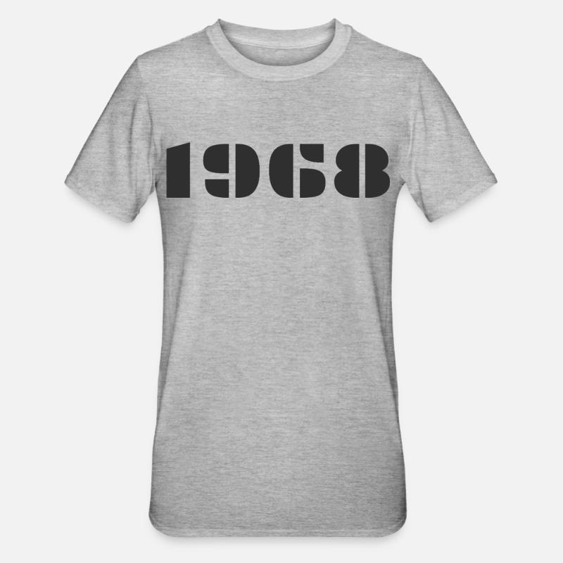 1968 - T-shirt polycoton Unisexe - gris chiné