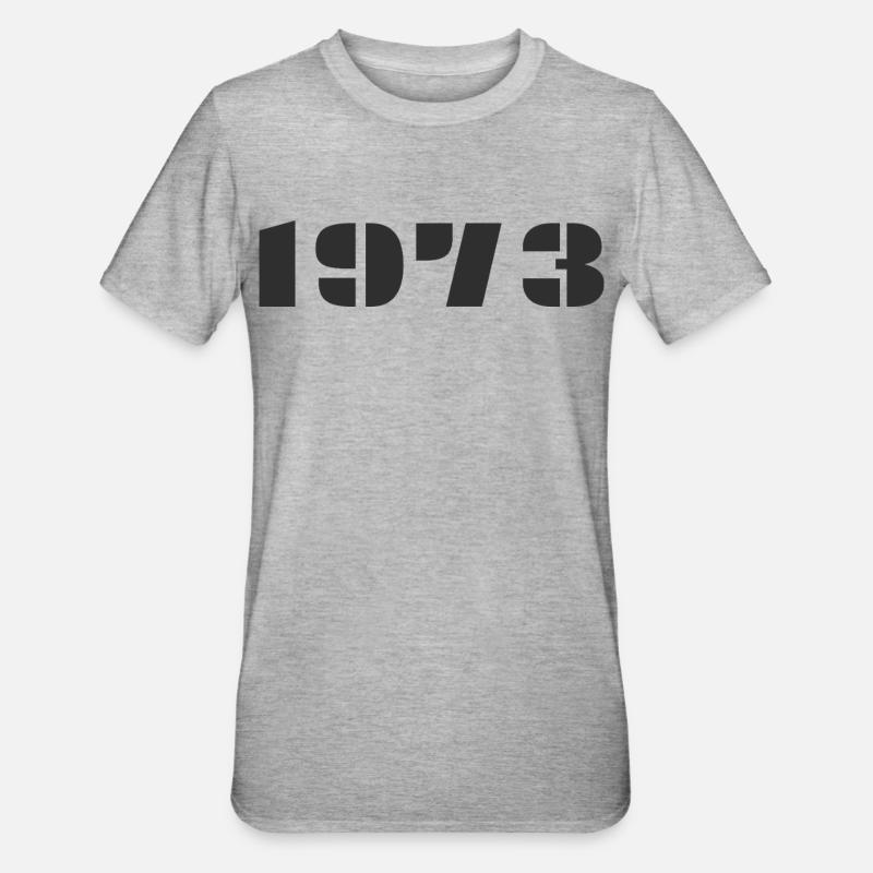 1973 - Unisex Polycotton T-Shirt - Grau meliert
