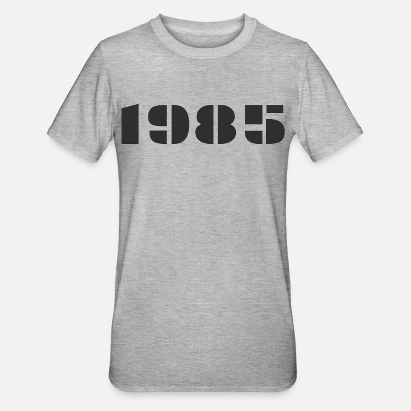 1985 - T-shirt polycoton Unisexe - gris chiné