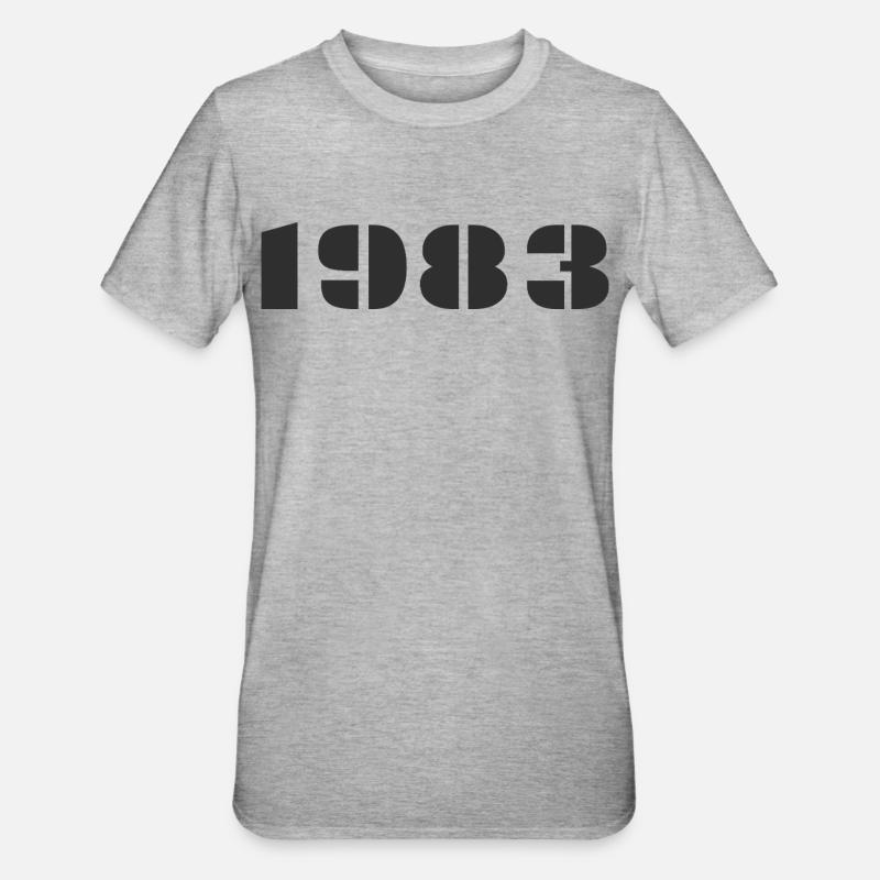 1983 - T-shirt polycoton Unisexe - gris chiné