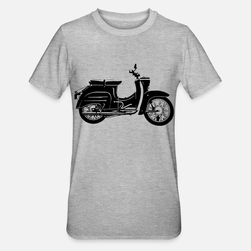 Simson Schwalbe KR51 - Unisex Polycotton T-Shirt - Grau meliert