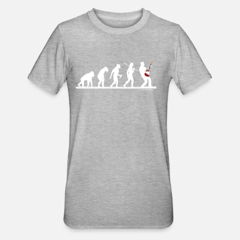 Evo Guitariste guitare électrique Evolution - T-shirt polycoton Unisexe - gris chiné