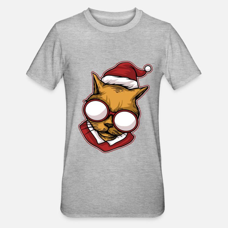 Pull de Noël moche Chat - T-shirt polycoton Unisexe - undefined