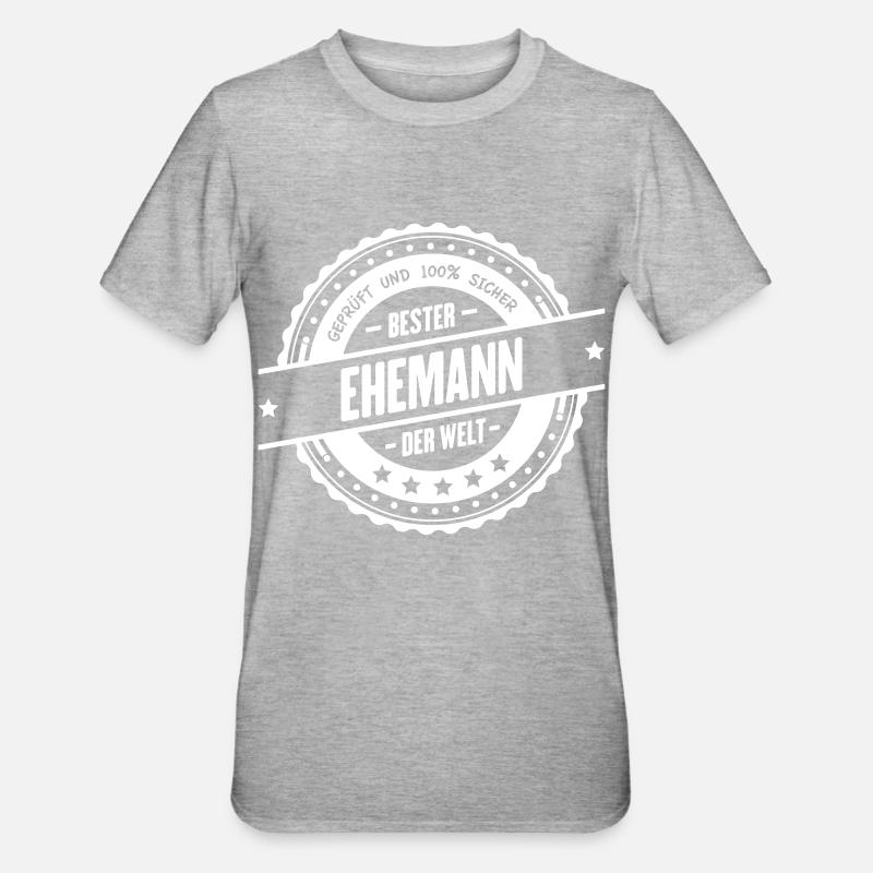 Bester Ehemann - Unisex Polycotton T-Shirt - Grau meliert