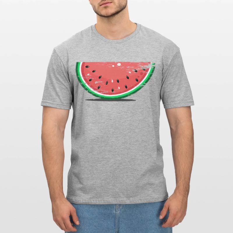 Tranche de conception de pastèque utilisée T-shirt polycoton Unisexe