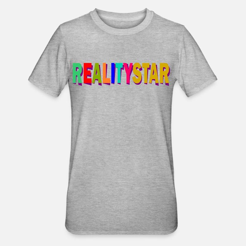 RealityStar Farbexplosion - Unisex Polycotton T-Shirt - Grau meliert