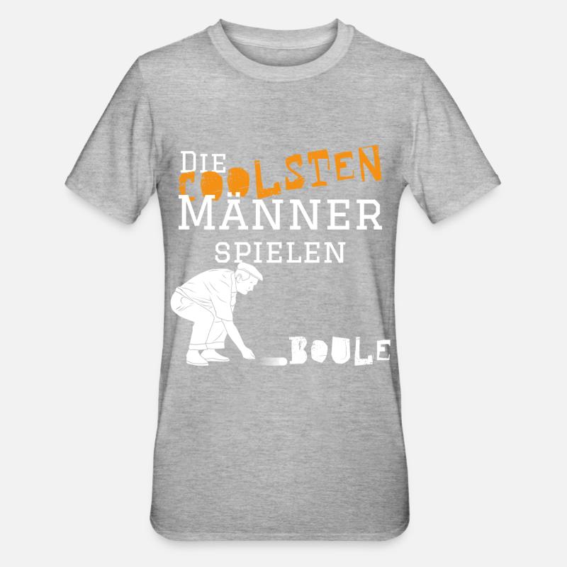 Die coolsten_Männer_Boule - Unisex Polycotton T-Shirt - Grau meliert