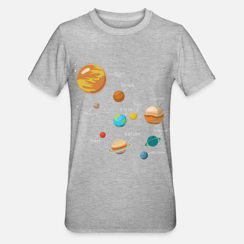 Universe Planet Galaxy Comic Cool Gift - Unisex Polycotton T-Shirt - heather grey