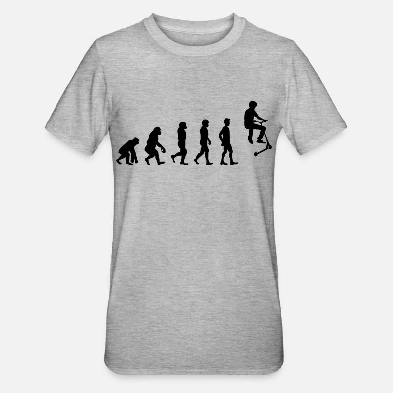 Stunt Scooter Freestyle Scootering Evolution - T-shirt polycoton Unisexe - gris chiné