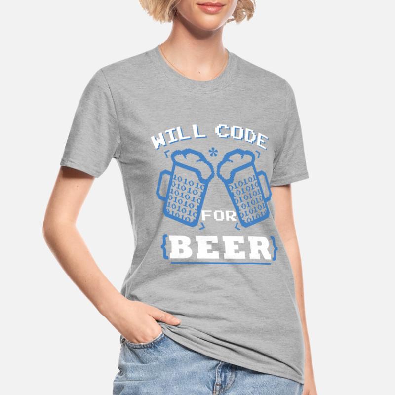 Will Code pour la bière | Codage du programmeur T-shirt polycoton Unisexe