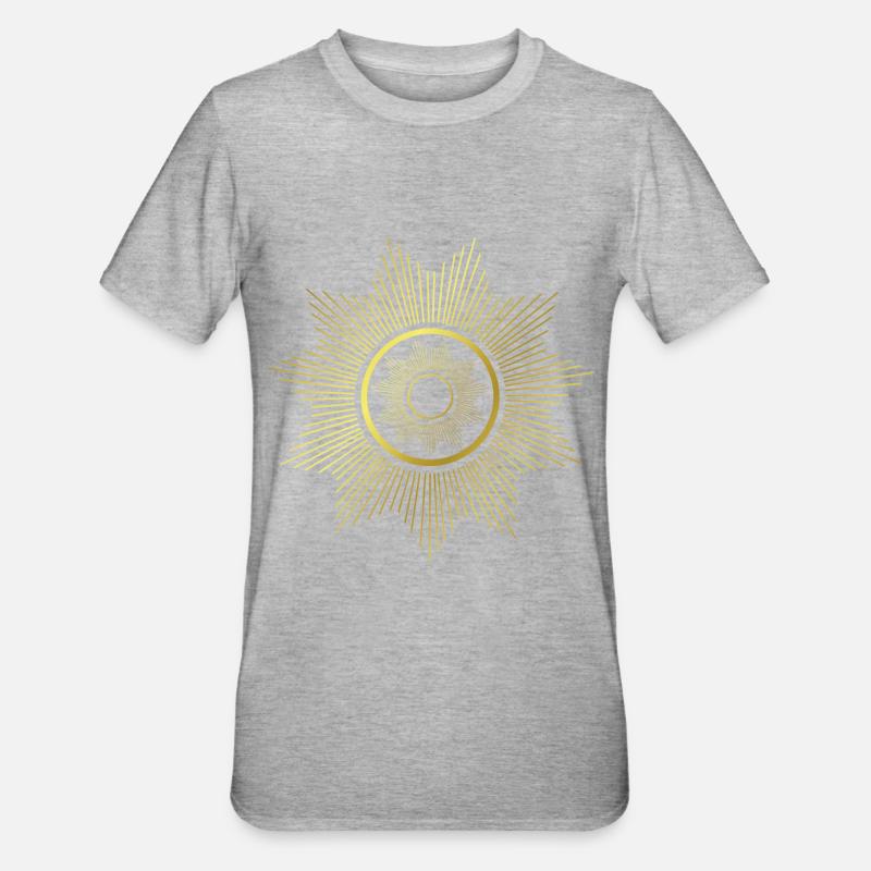 Rayons - Graphisme - Design graphique - Géométrie - T-shirt polycoton Unisexe - gris chiné
