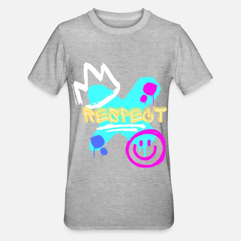 Respectez les graffitis - T-shirt polycoton Unisexe - gris chiné