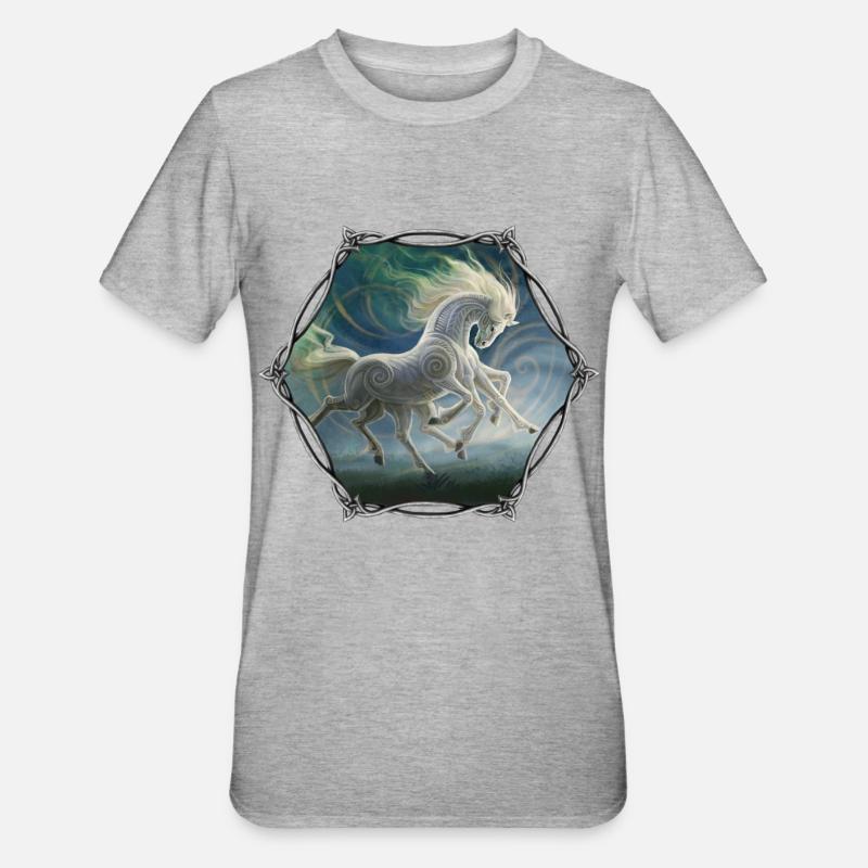 Sleipnir - Unisex Polycotton T-Shirt - Grau meliert