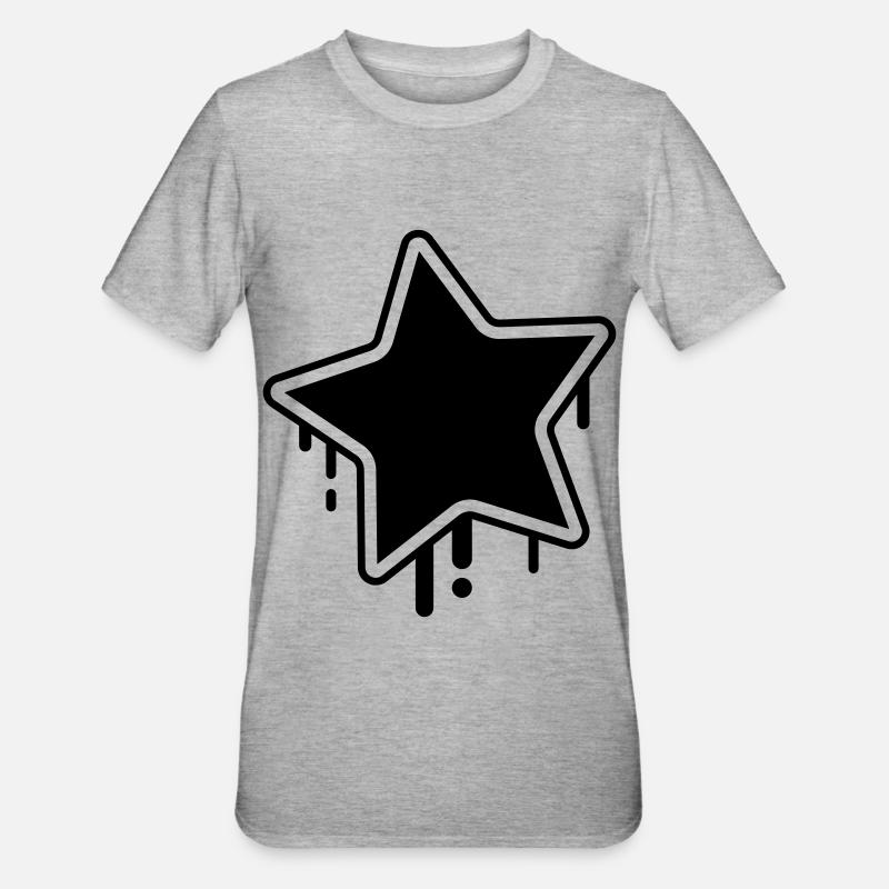 Conception en étoile - T-shirt polycoton Unisexe - gris chiné