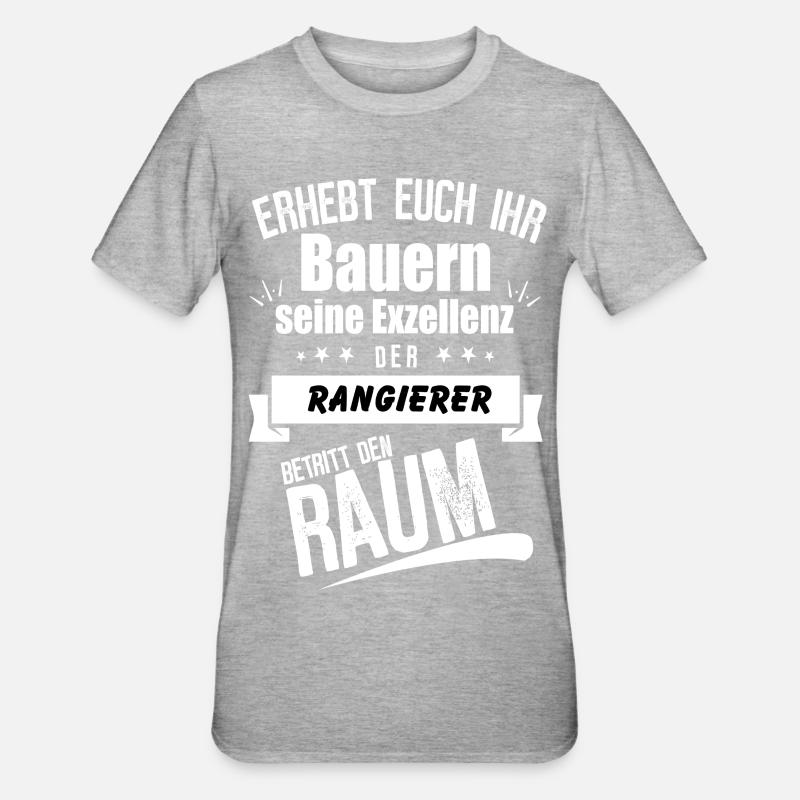 Rangierer - Unisex Polycotton T-Shirt - Grau meliert