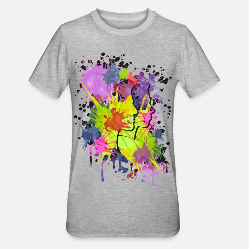 chefs d'éclaboussure - T-shirt polycoton Unisexe - gris chiné