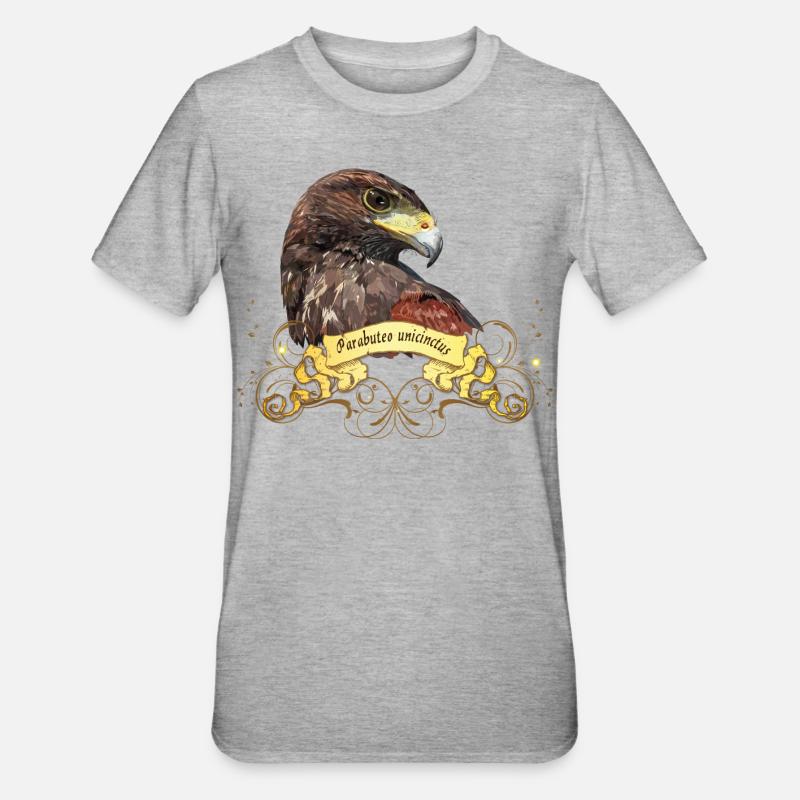 harris hawk - T-shirt polycoton Unisexe - gris chiné