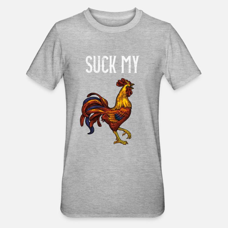 Suce ma bite - T-shirt polycoton Unisexe - gris chiné