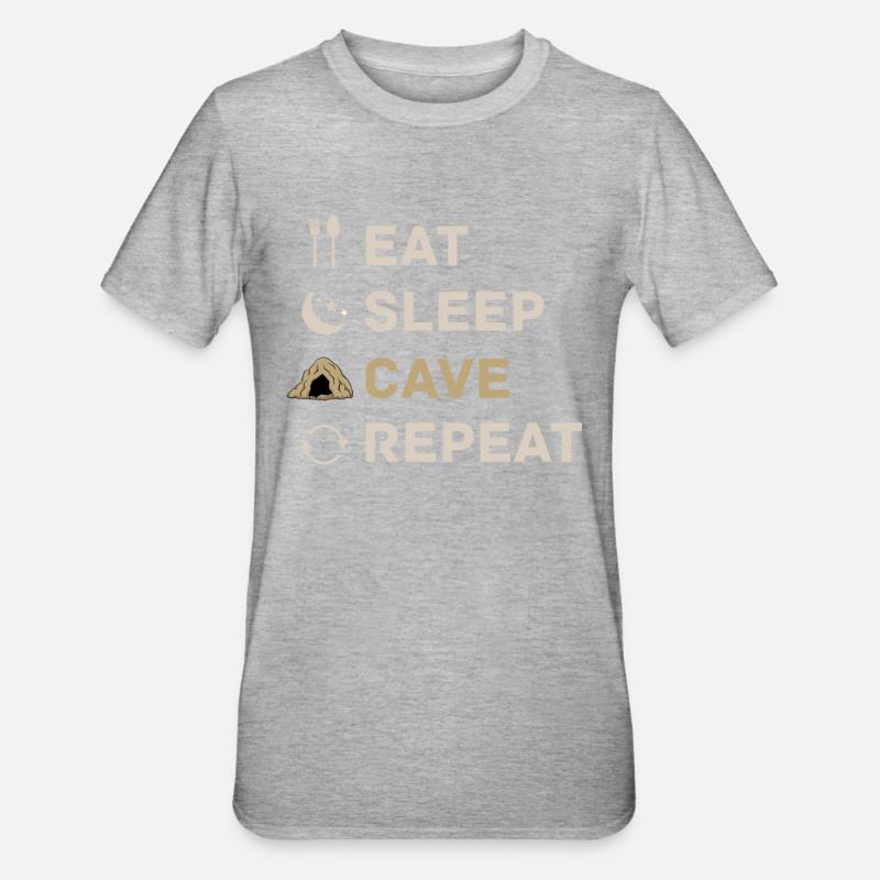 Spéléologie Spelunking Cave Explorer Spelunker Gift - T-shirt polycoton Unisexe - gris chiné