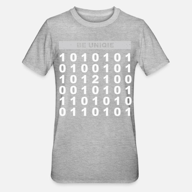 Einzigartig sein - Unisex Polycotton T-Shirt - Grau meliert