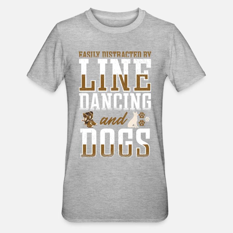 Line Dancing Linedance Line Dance - Unisex Polycotton T-Shirt - heather grey