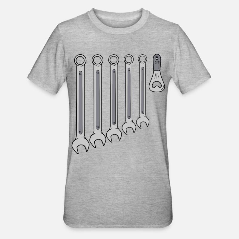 Clé mécatronique automobile mécanique - T-shirt polycoton Unisexe - gris chiné